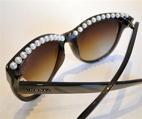 chanel sunglasses pearl on side 55234|Eyewear .